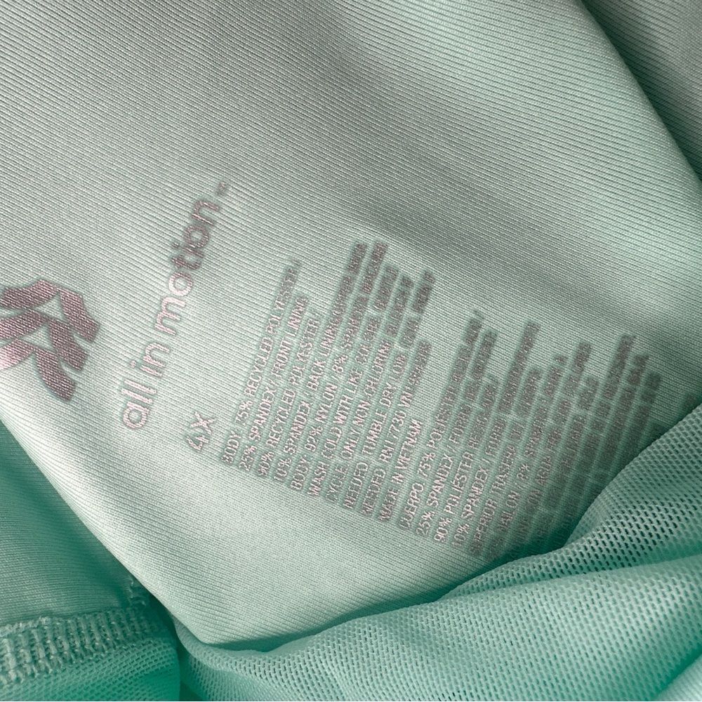 All‎ in Motion NWT Sports Bra Low Support In Turquoise Sz 4X - Picture 6 of 7